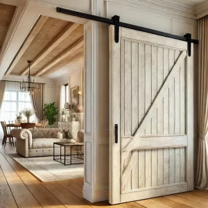 Houten schuifdeur wit geprimerde
